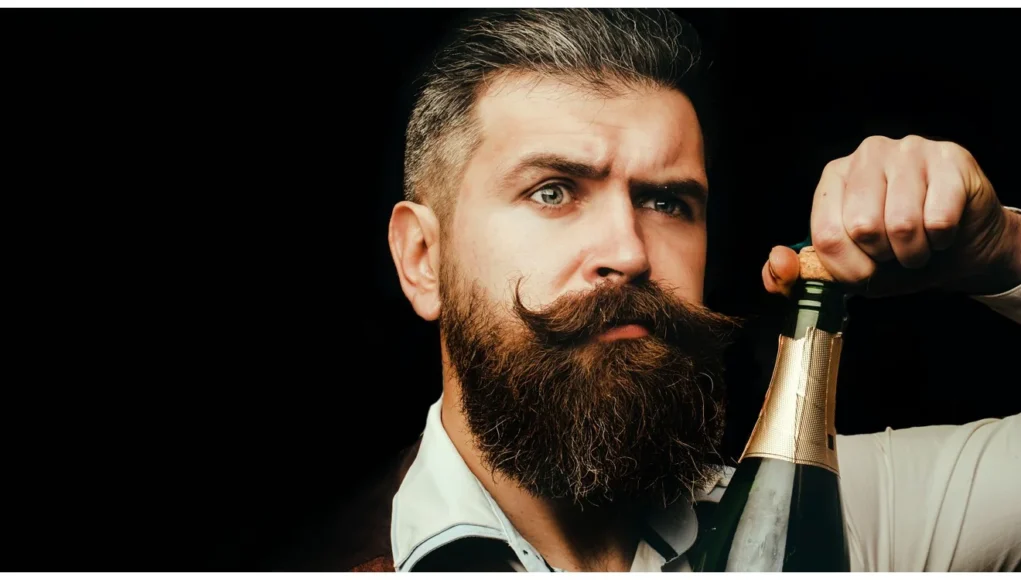 Uncorking a champagne bottle