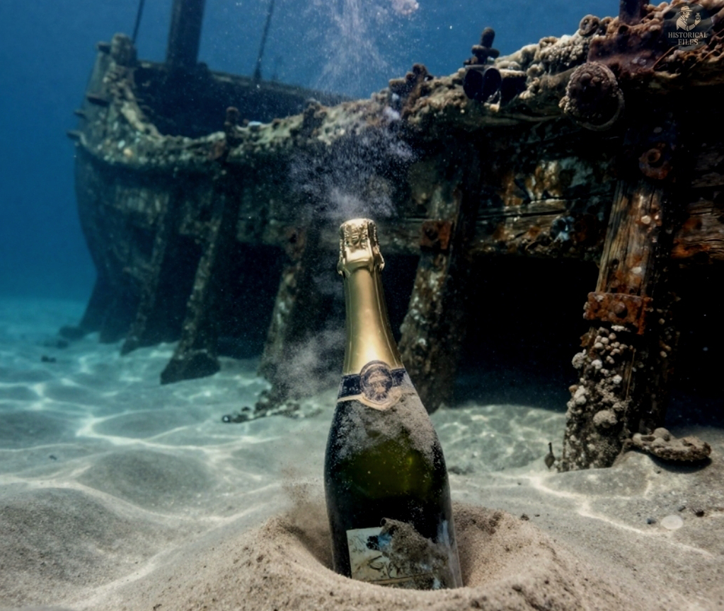 Shipwrecked champage bottle