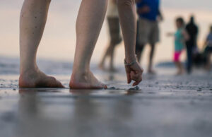 Beachcomber for a day Picking up pebbles is a beachcombers delight