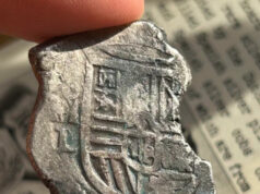 Joanna- the earliest English shipwreck on the Cape coast Spanish siver coin from Joanna shipwreck1685