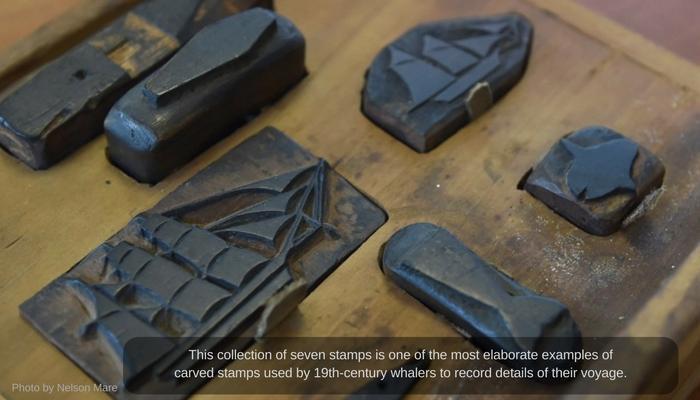 Whaling logbooks are filled with stories of adventure 9 Whale stamps were the most common; these were pieces of wood, bone or ivory cut to look like certain species of whales.